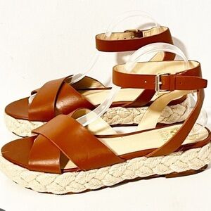 BNWOT Vince Camuto Delindan Leather Espadrille Sandals Size 9